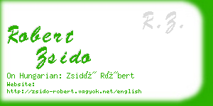 robert zsido business card